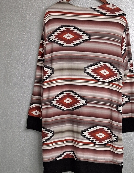 Honeyme Curvy Aztec Open Cardigan   Size XL - Picture 4 of 12